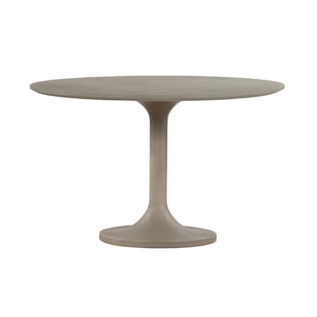 Armen Living Pippa Concrete and Metal Tulip Round Dining Table LCPIDICCGR